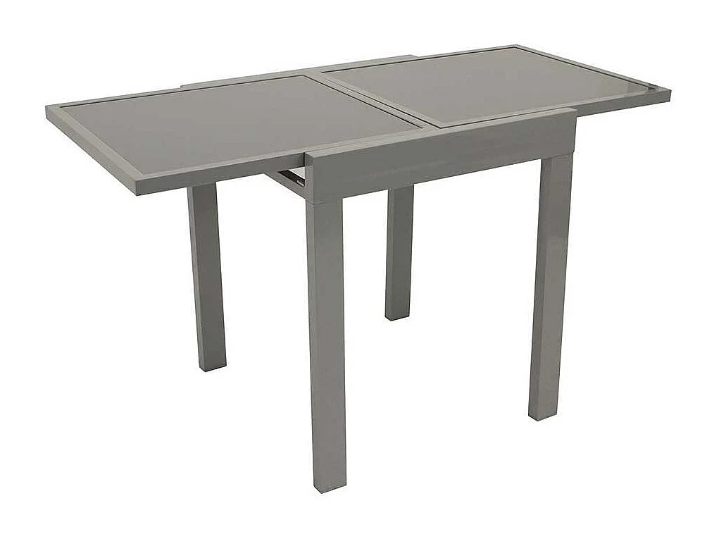 Garten Esstisch aus Aluminium und Glas verlängerbar