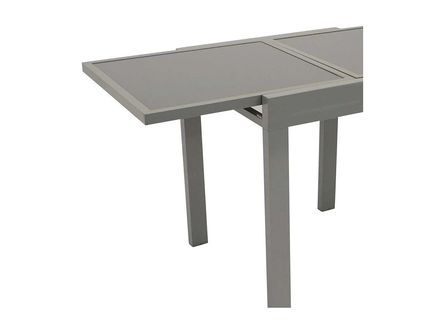 Garten Esstisch aus Aluminium und Glas verlängerbar