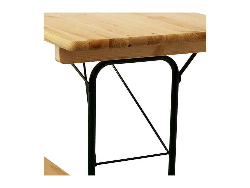 Garten Stehtisch klappbar Massivholzplatte und Metallgestell