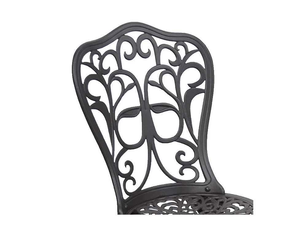 Balkonstuhl Set in Braun verziert Aluminium (2er Set)