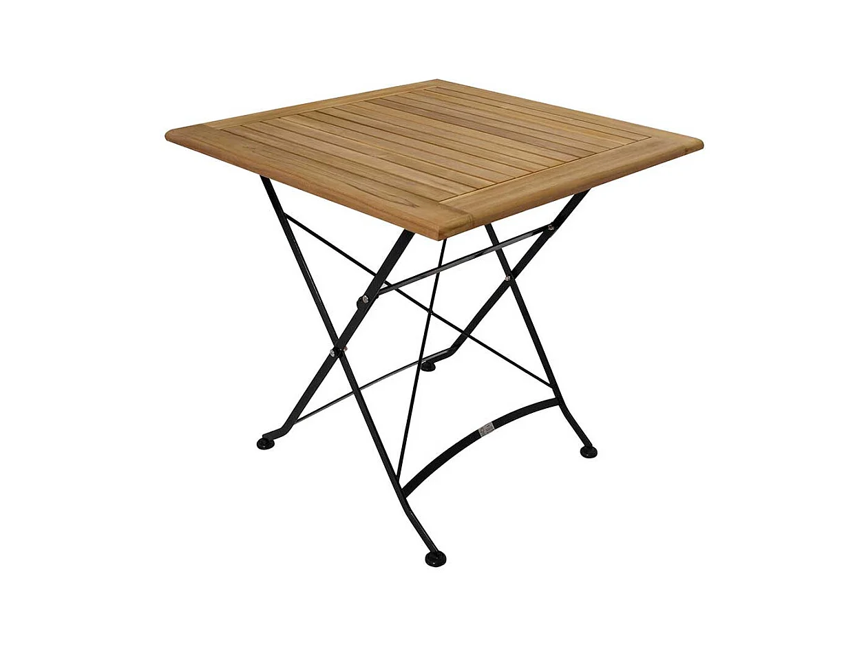 Balkon Klapptisch aus Teak Massivholz Stahl