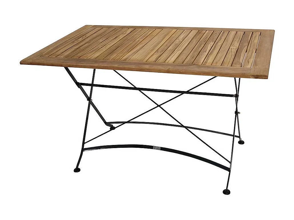 Balkon Klapptisch aus Teak Massivholz Stahl