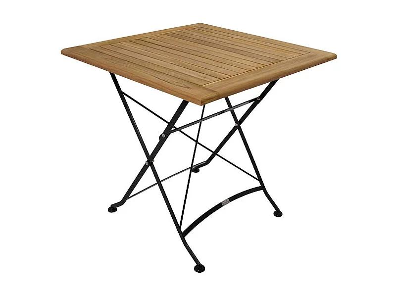 Balkon Klapptisch aus Teak Massivholz Stahl