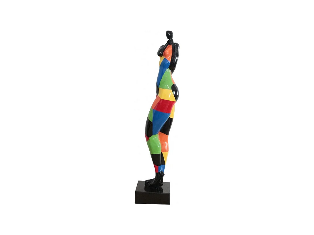 statue femme multicolore en résine - LADY COLOR