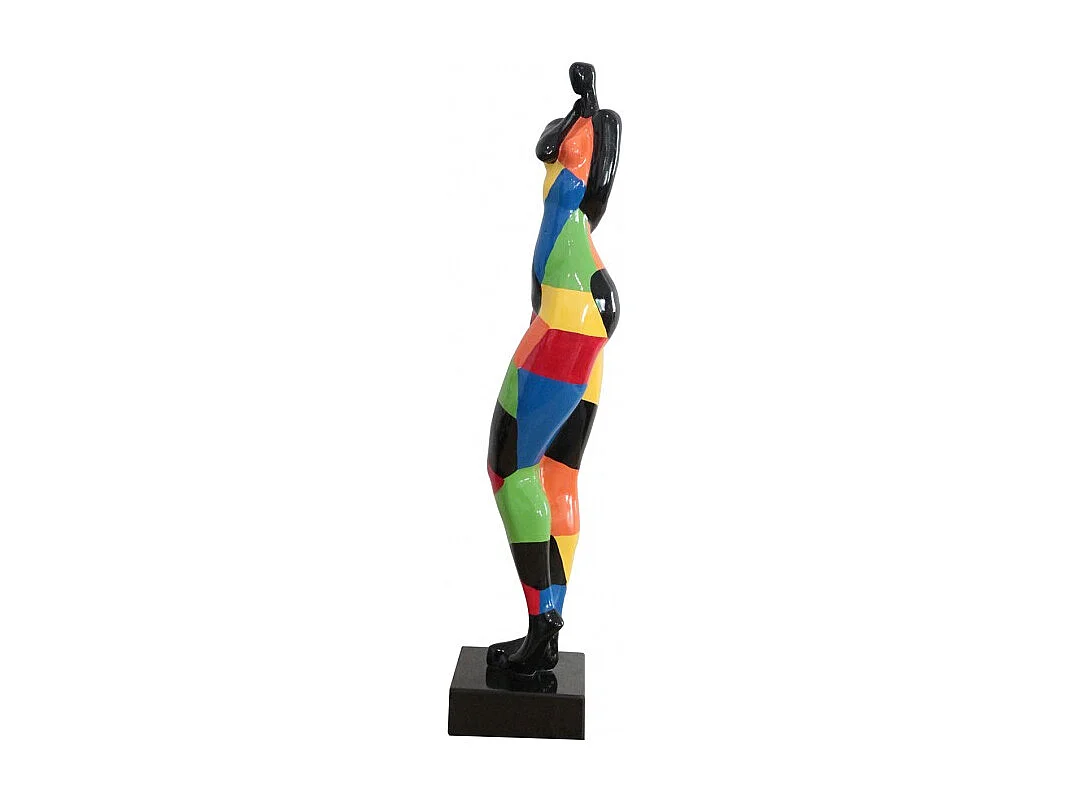 statue femme multicolore en résine - LADY COLOR
