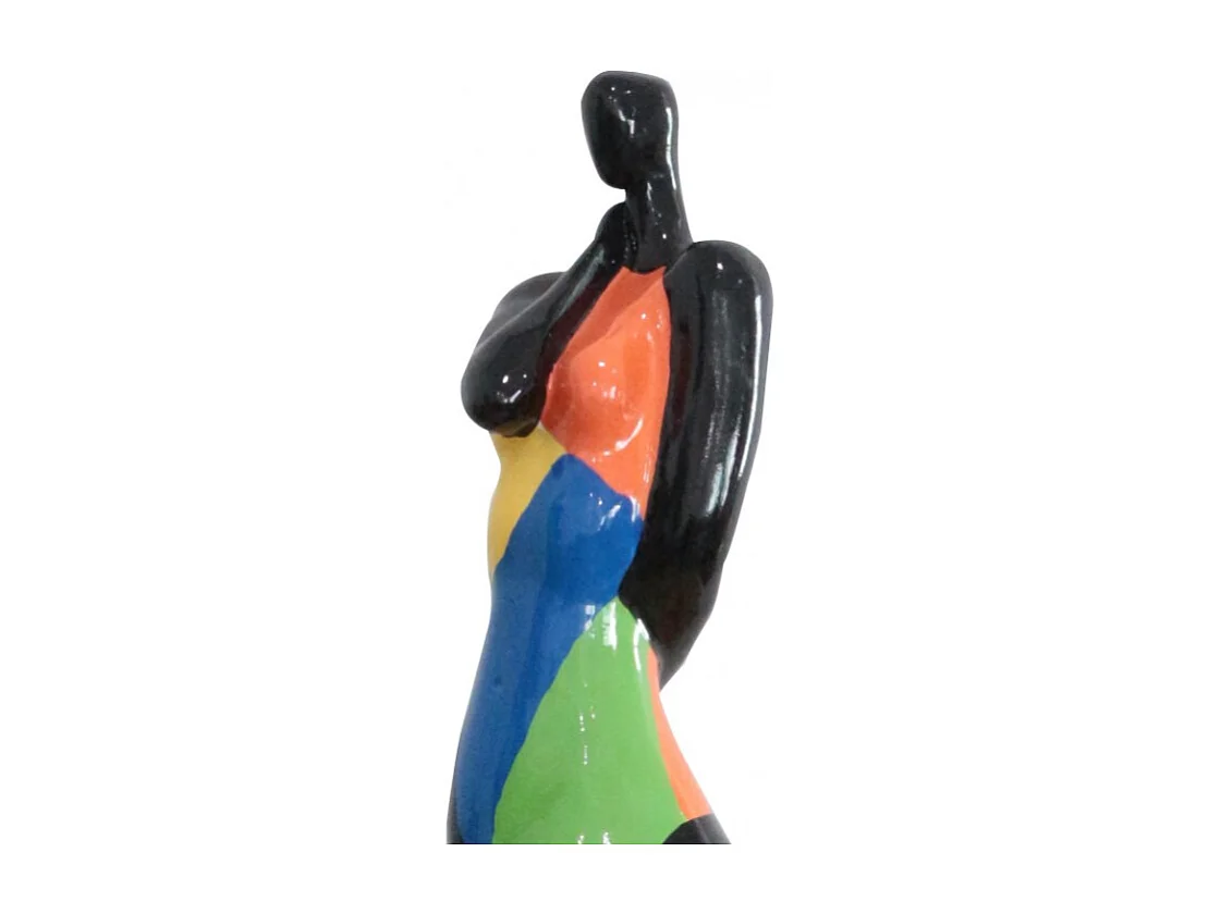 statue femme multicolore en résine - LADY COLOR