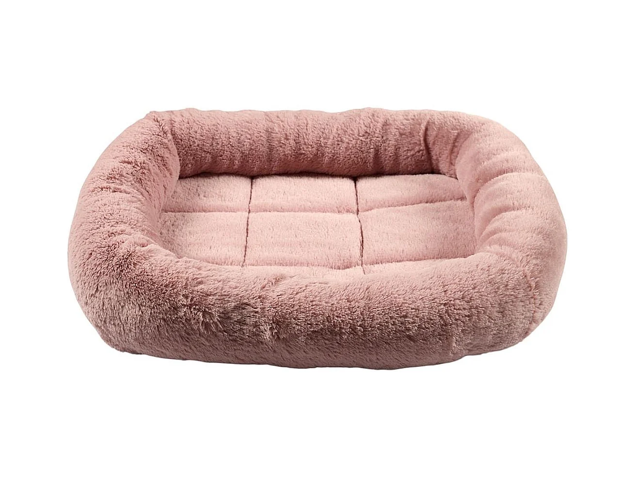 Coussin pour animaux 46x39 cm en fourrure synthétique ultra douce rose