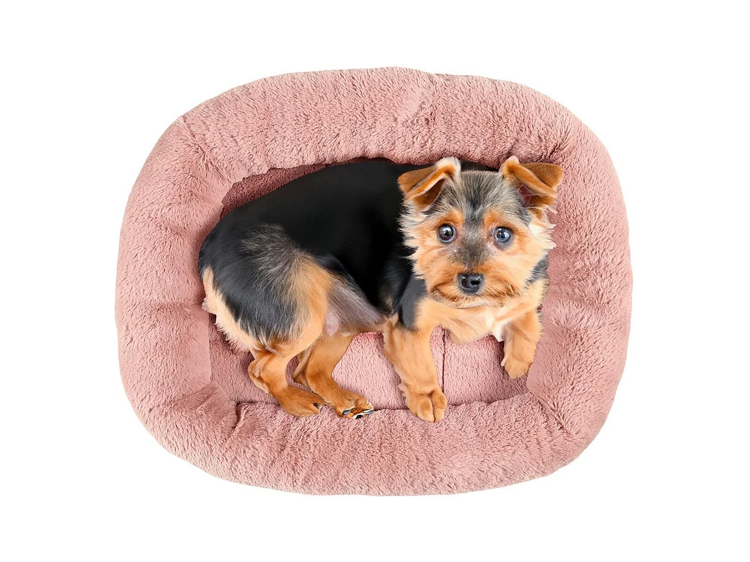 Coussin pour animaux 46x39 cm en fourrure synthétique ultra douce rose