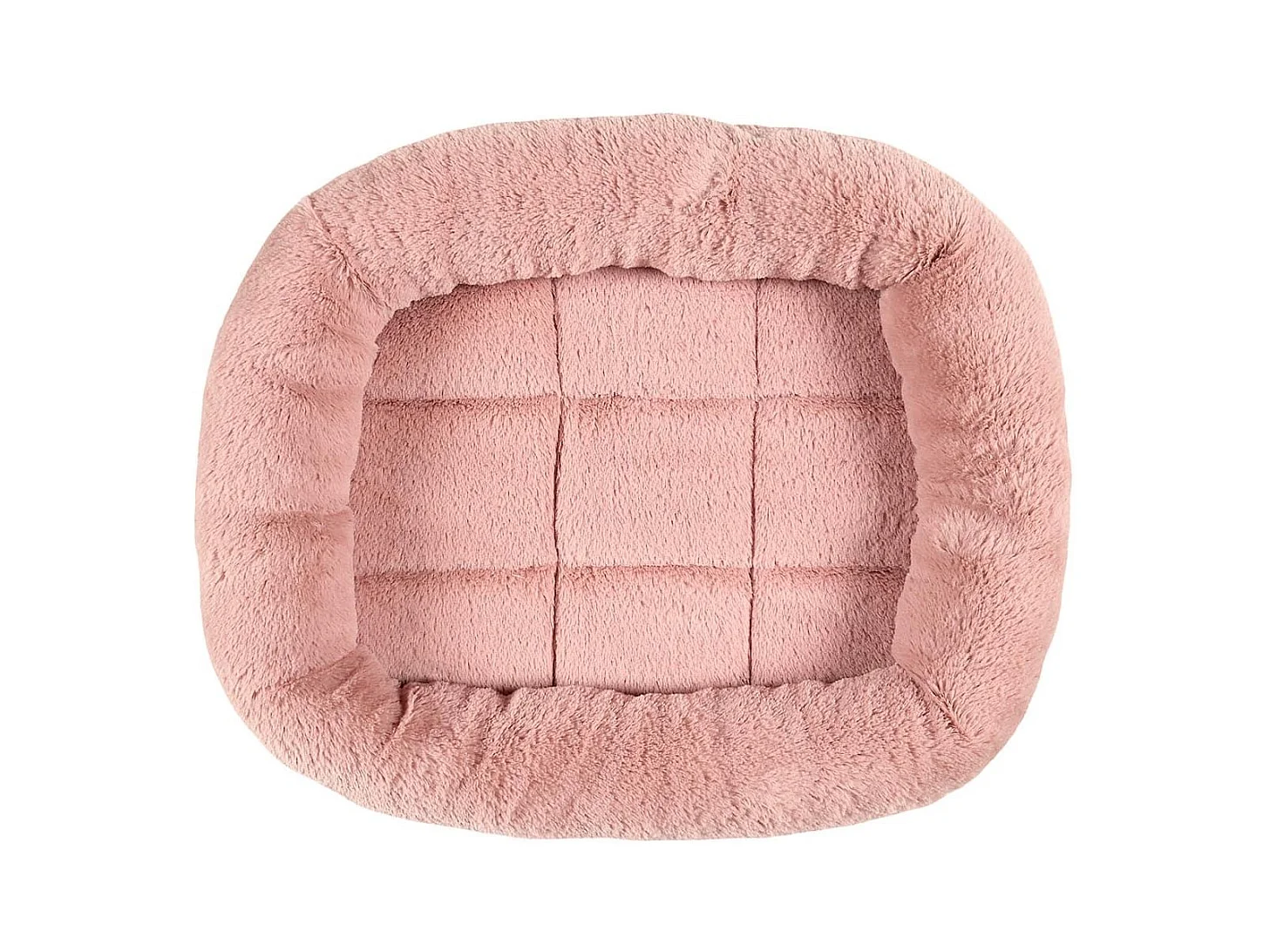 Coussin pour animaux 46x39 cm en fourrure synthétique ultra douce rose