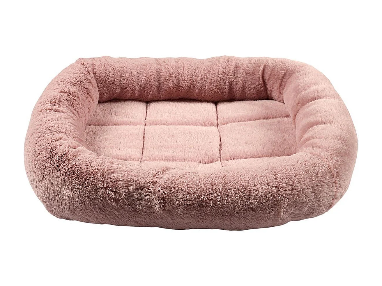 Coussin pour animaux 46x39 cm en fourrure synthétique ultra douce rose