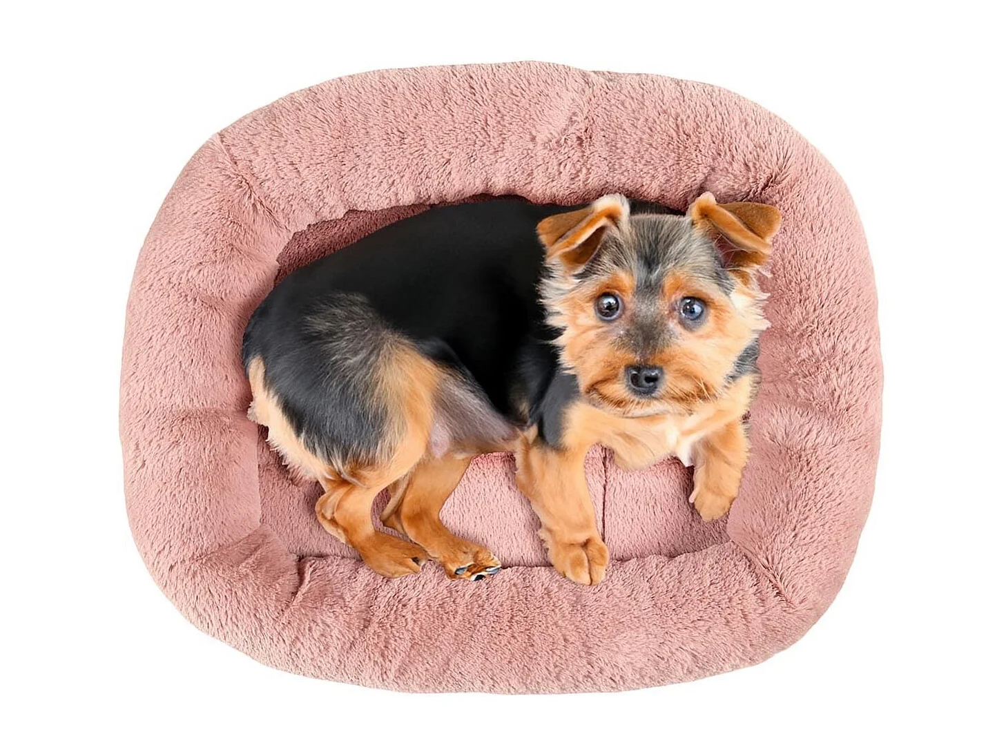 Coussin pour animaux 46x39 cm en fourrure synthétique ultra douce rose