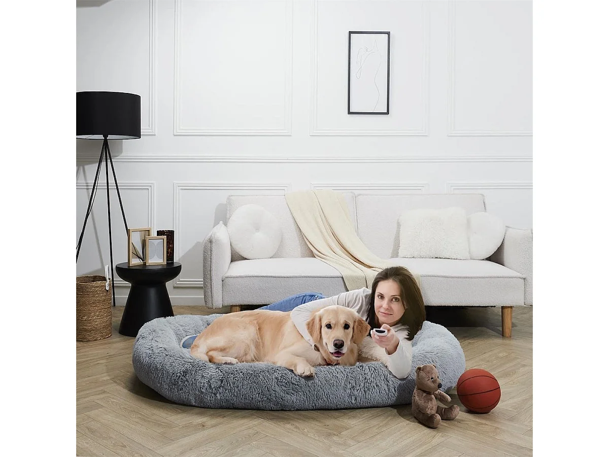 Panier pour chien XXL extra douillet gris