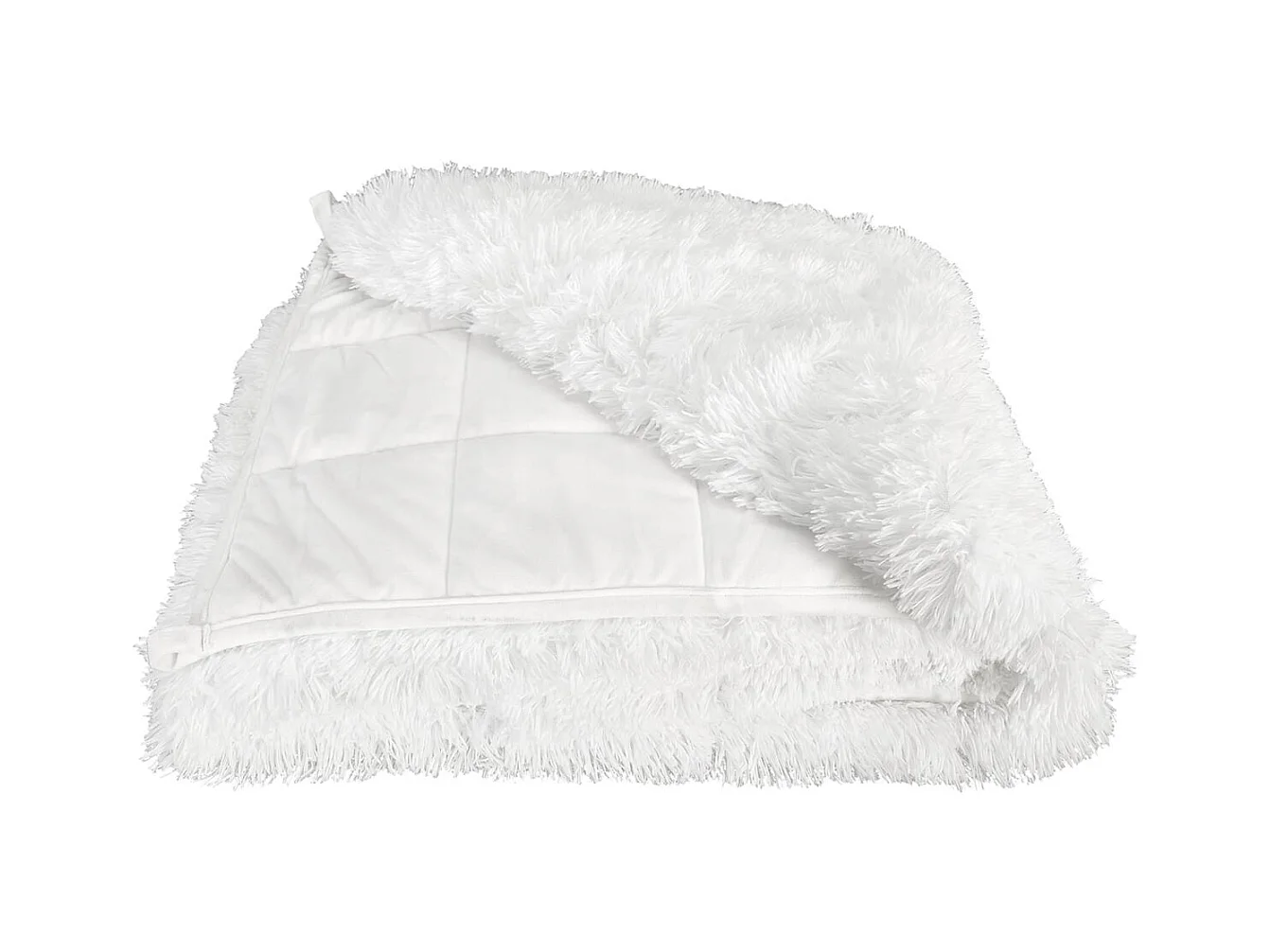Couverture Pondérée 7kg Anti-Stress Sommeil Optimal Imitation Fourrure Blanche - SILVES