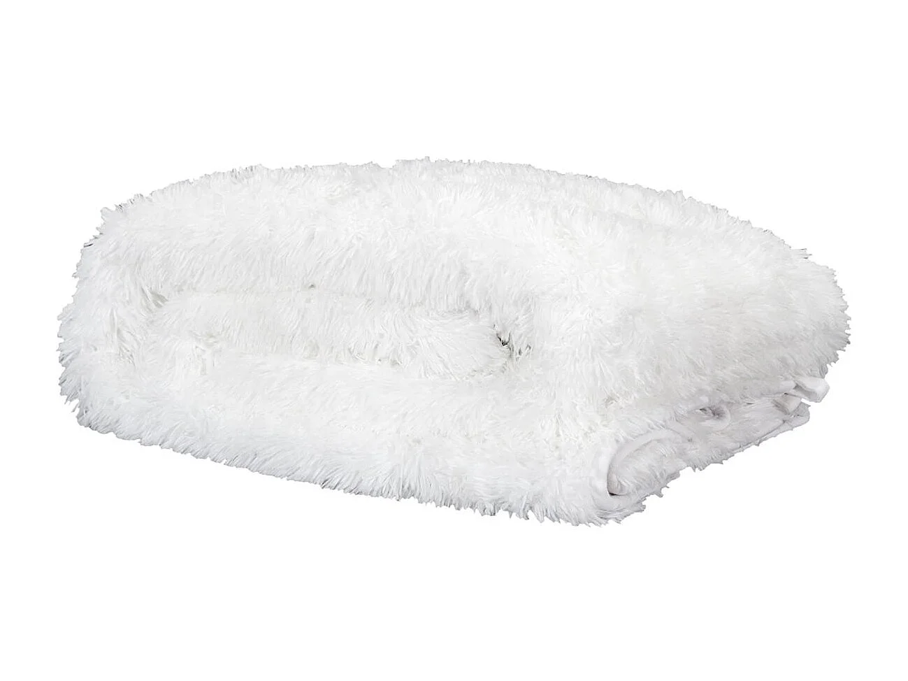 Couverture Pondérée 7kg Anti-Stress Sommeil Optimal Imitation Fourrure Blanche - SILVES