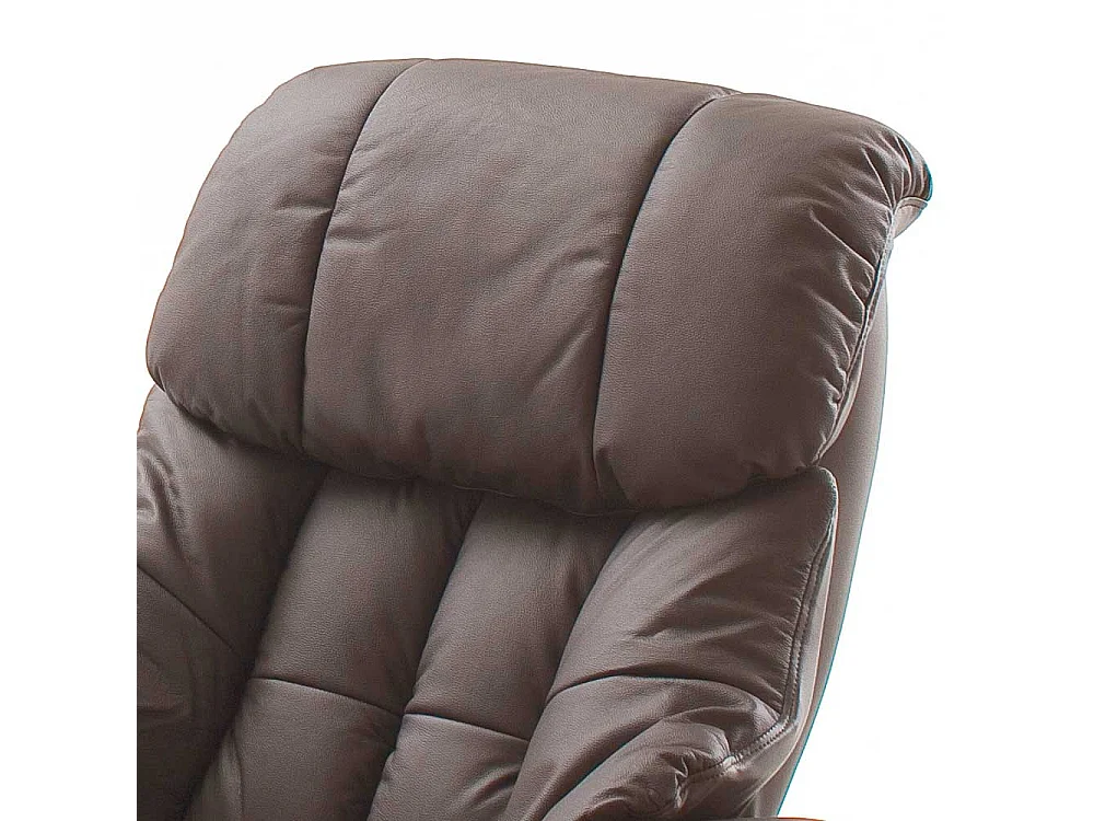 Ledersessel mit Relaxfunktion Braun (zweiteilig)