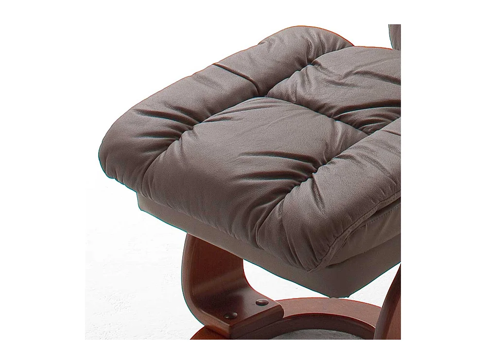 Ledersessel mit Relaxfunktion Braun (zweiteilig)