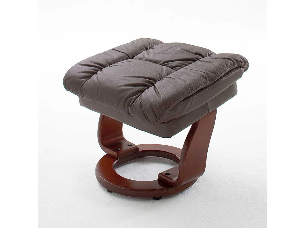 Ledersessel mit Relaxfunktion Braun (zweiteilig)