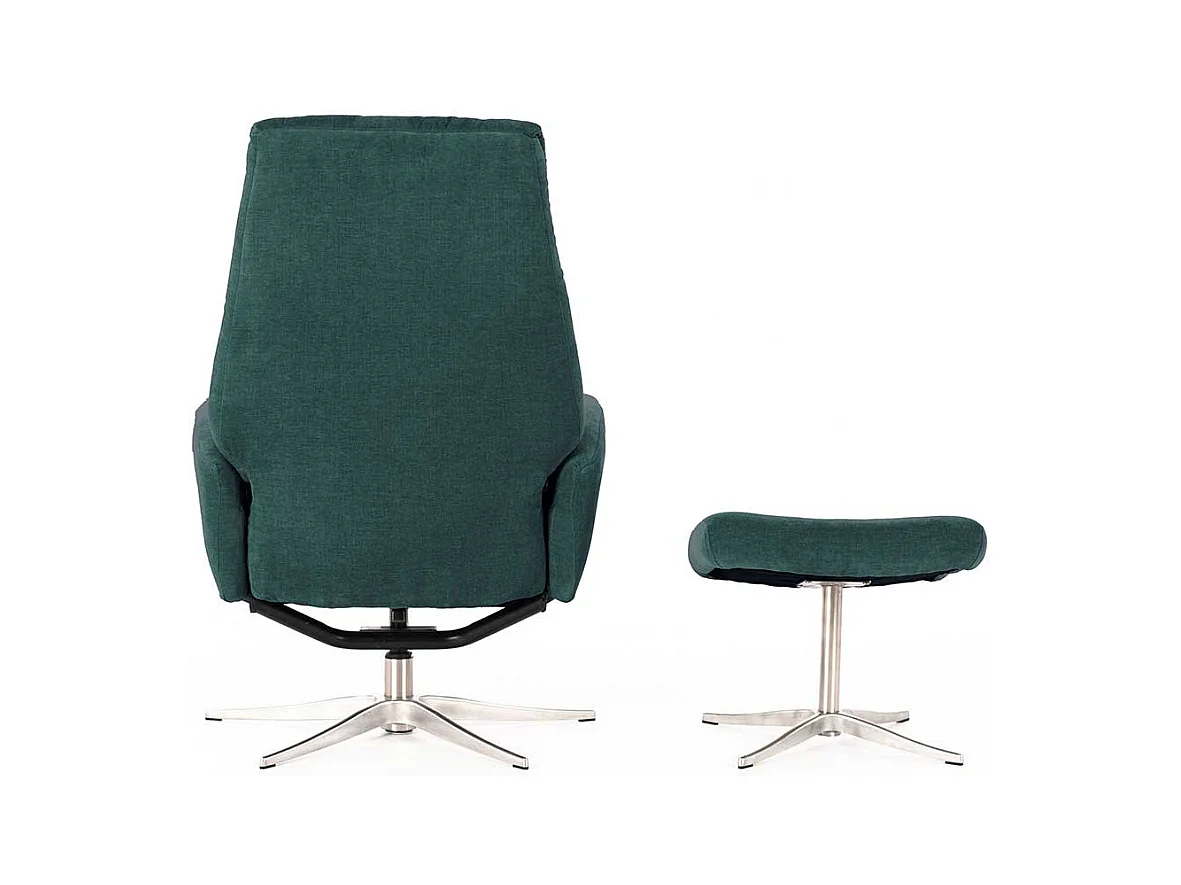 Samt Sessel in Petrol Relaxfunktion (zweiteilig)