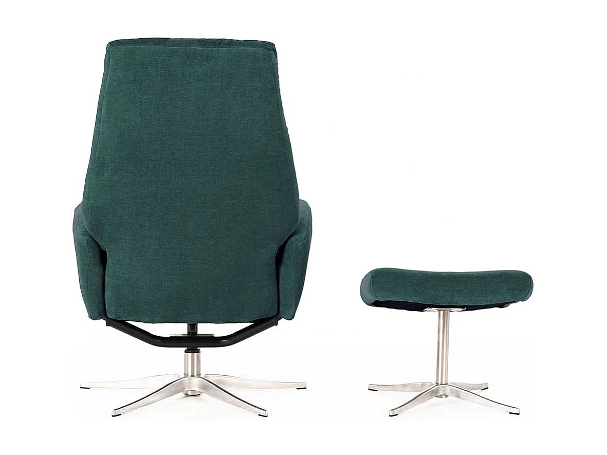 Samt Sessel in Petrol Relaxfunktion (zweiteilig)