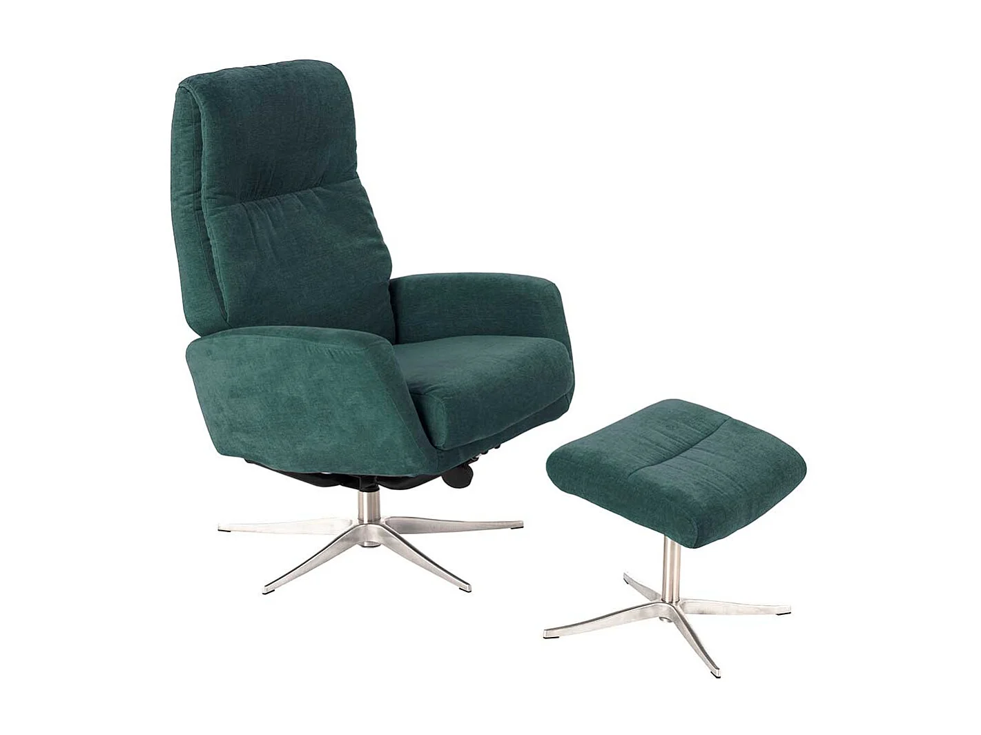 Samt Sessel in Petrol Relaxfunktion (zweiteilig)