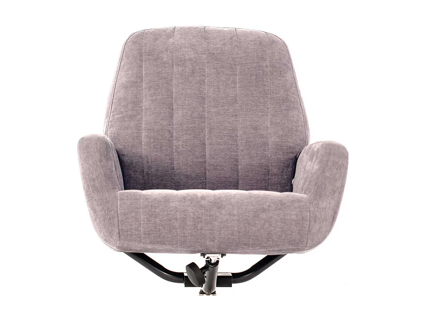 Relaxsessel in Hellgrau Samt Fußhocker (zweiteilig)