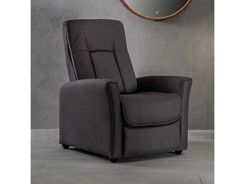 Relaxsessel aus Kunstleder Anthrazit