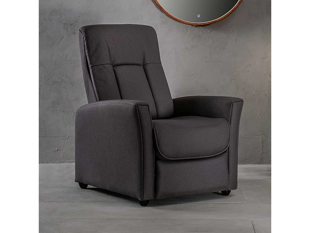 Relaxsessel aus Kunstleder Anthrazit