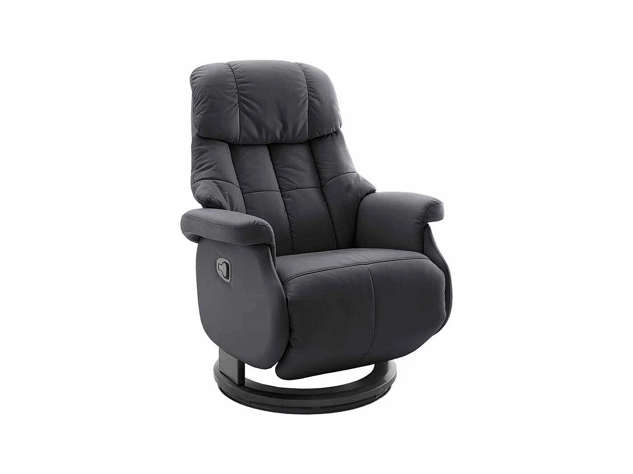 Schlafsessel in Schwarz Leder verstellbar