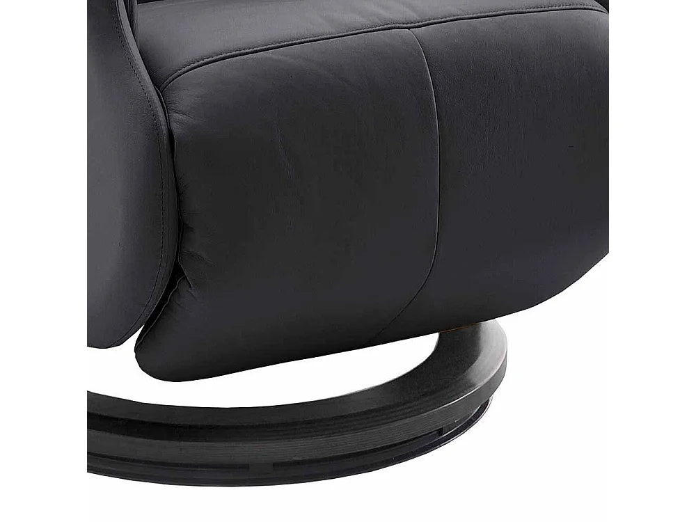 Schlafsessel in Schwarz Leder verstellbar