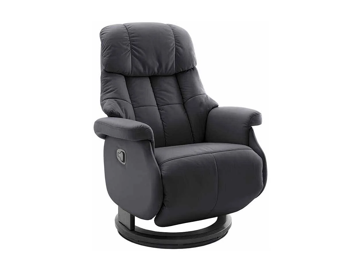 Schlafsessel in Schwarz Leder verstellbar