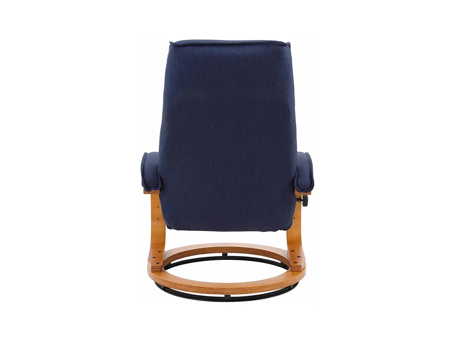 Relax Fernsehsessel in Dunkelblau & Buchefarben Fußhocker (zweiteilig)