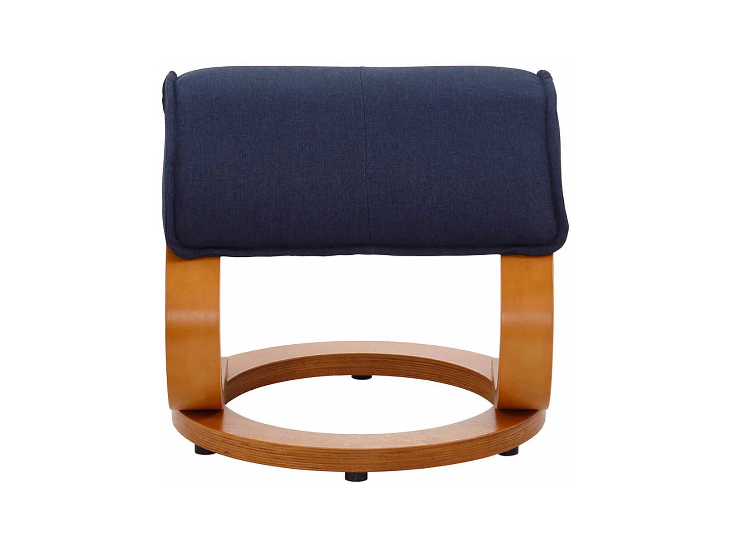 Relax Fernsehsessel in Dunkelblau & Buchefarben Fußhocker (zweiteilig)