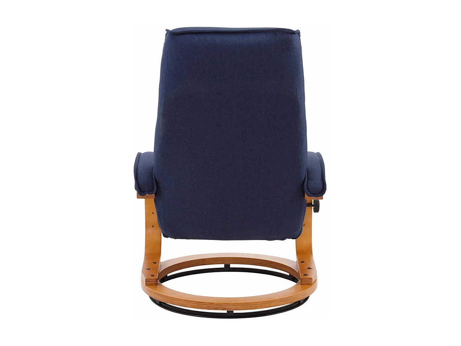 Relax Fernsehsessel in Dunkelblau & Buchefarben Fußhocker (zweiteilig)