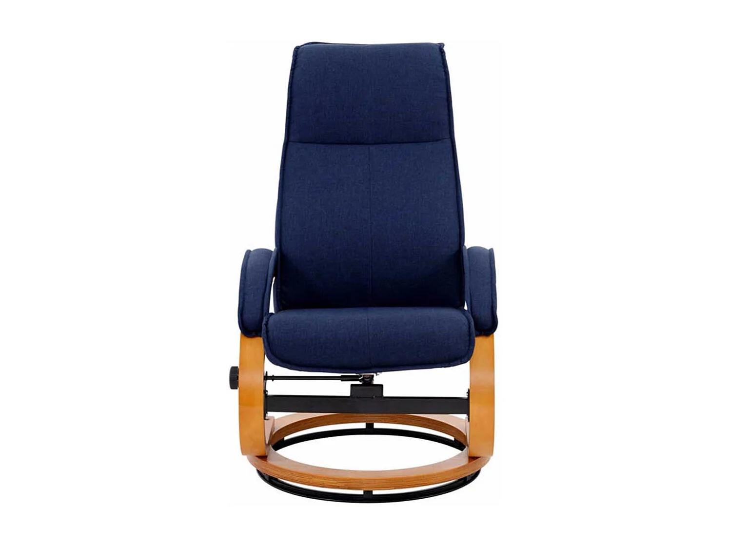 Relax Fernsehsessel in Dunkelblau & Buchefarben Fußhocker (zweiteilig)