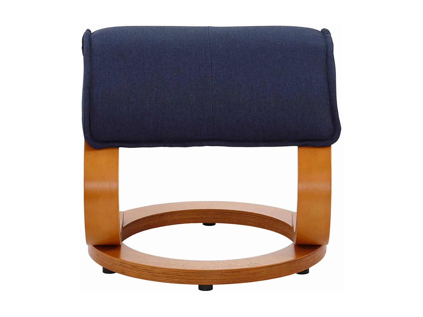 Relax Fernsehsessel in Dunkelblau & Buchefarben Fußhocker (zweiteilig)