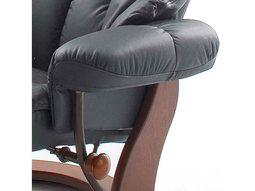 Fernsehsessel in Schwarz-Nussbaumfarben Schwarz (zweiteilig)