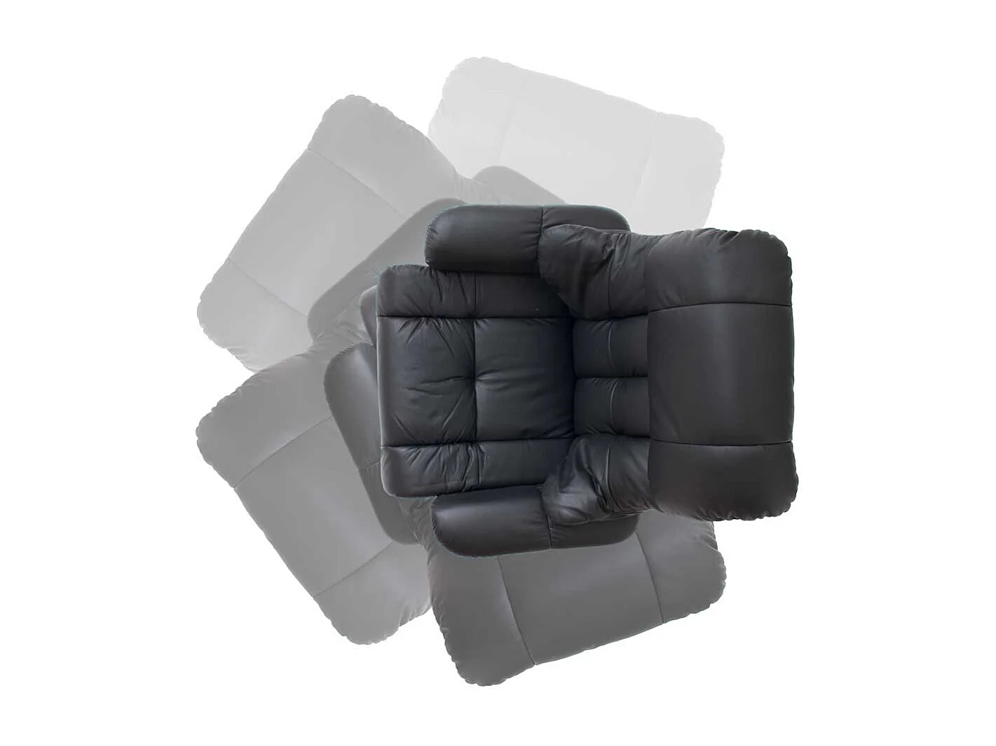 Fernsehsessel in Schwarz-Nussbaumfarben Schwarz (zweiteilig)