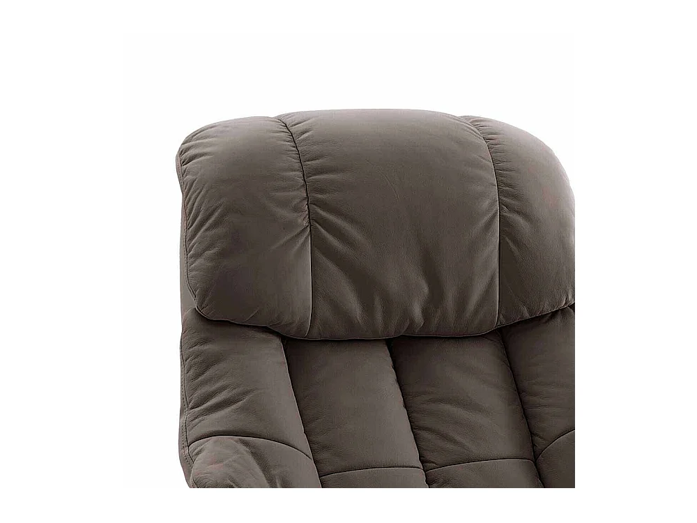 Fernsehsessel in Braun Leder verstellbar