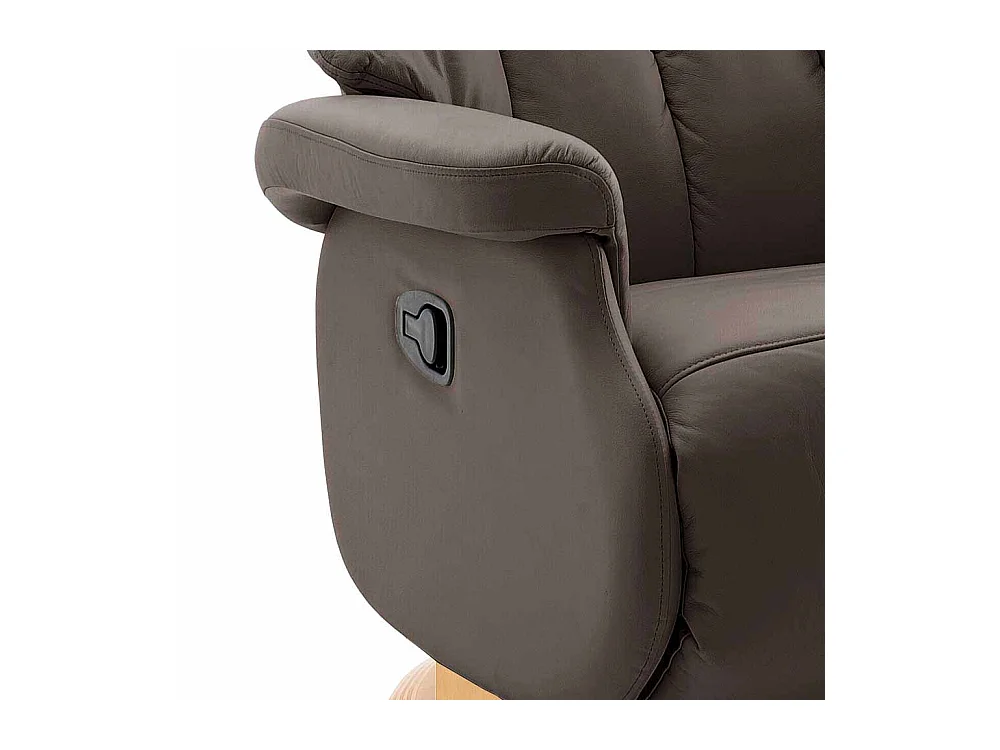 Fernsehsessel in Braun Leder verstellbar