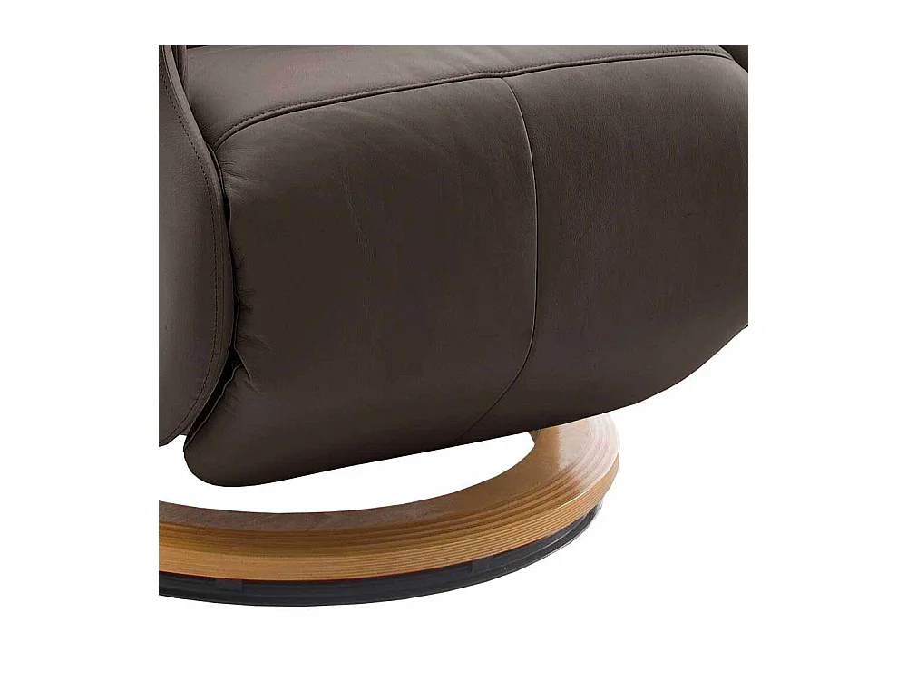 Fernsehsessel in Braun Leder verstellbar