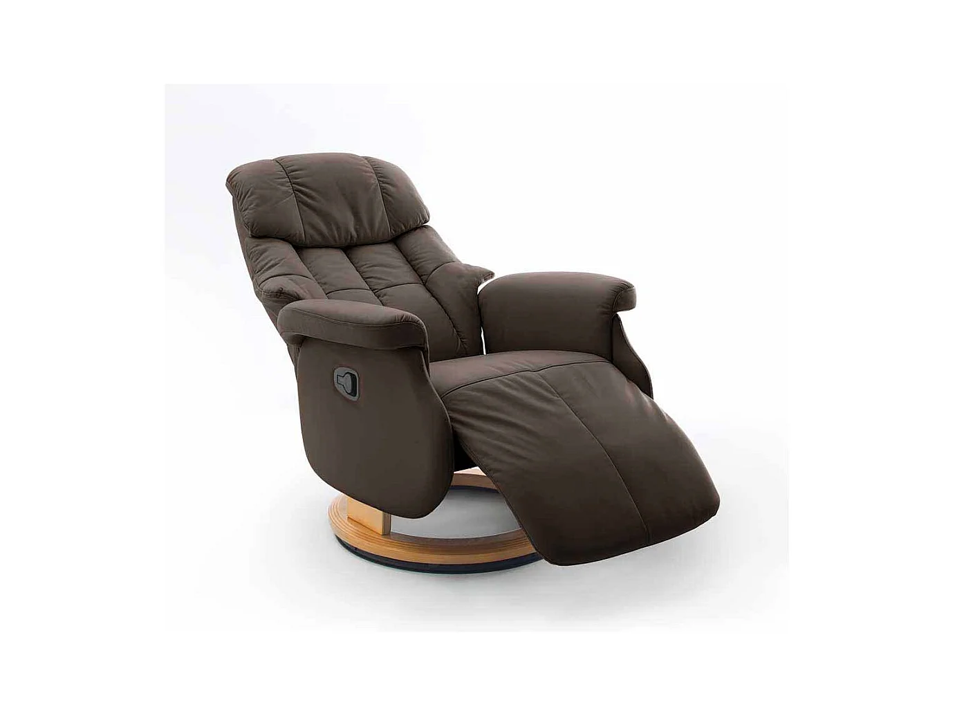 Fernsehsessel in Braun Leder verstellbar