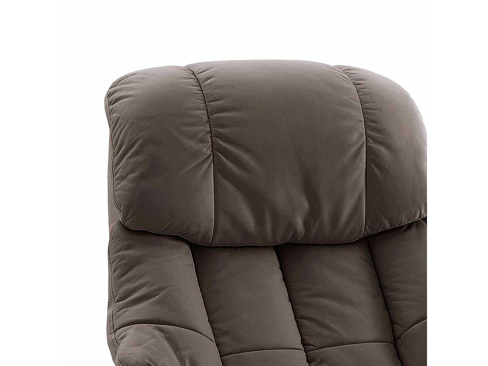 Fernsehsessel in Braun Leder verstellbar