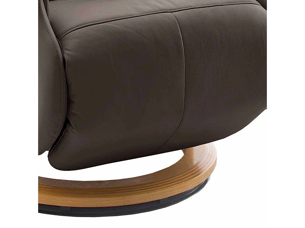 Fernsehsessel in Braun Leder verstellbar