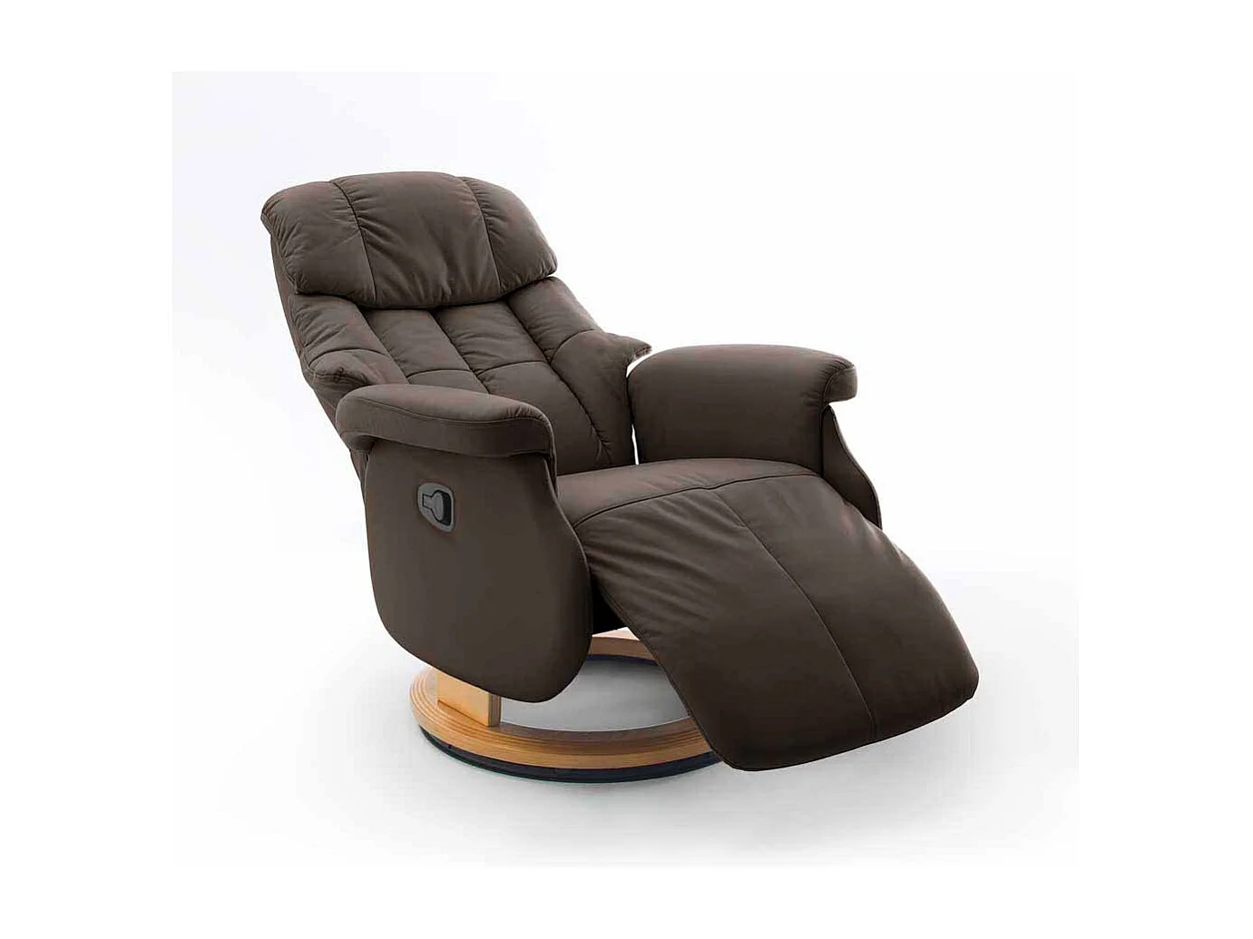 Fernsehsessel in Braun Leder verstellbar