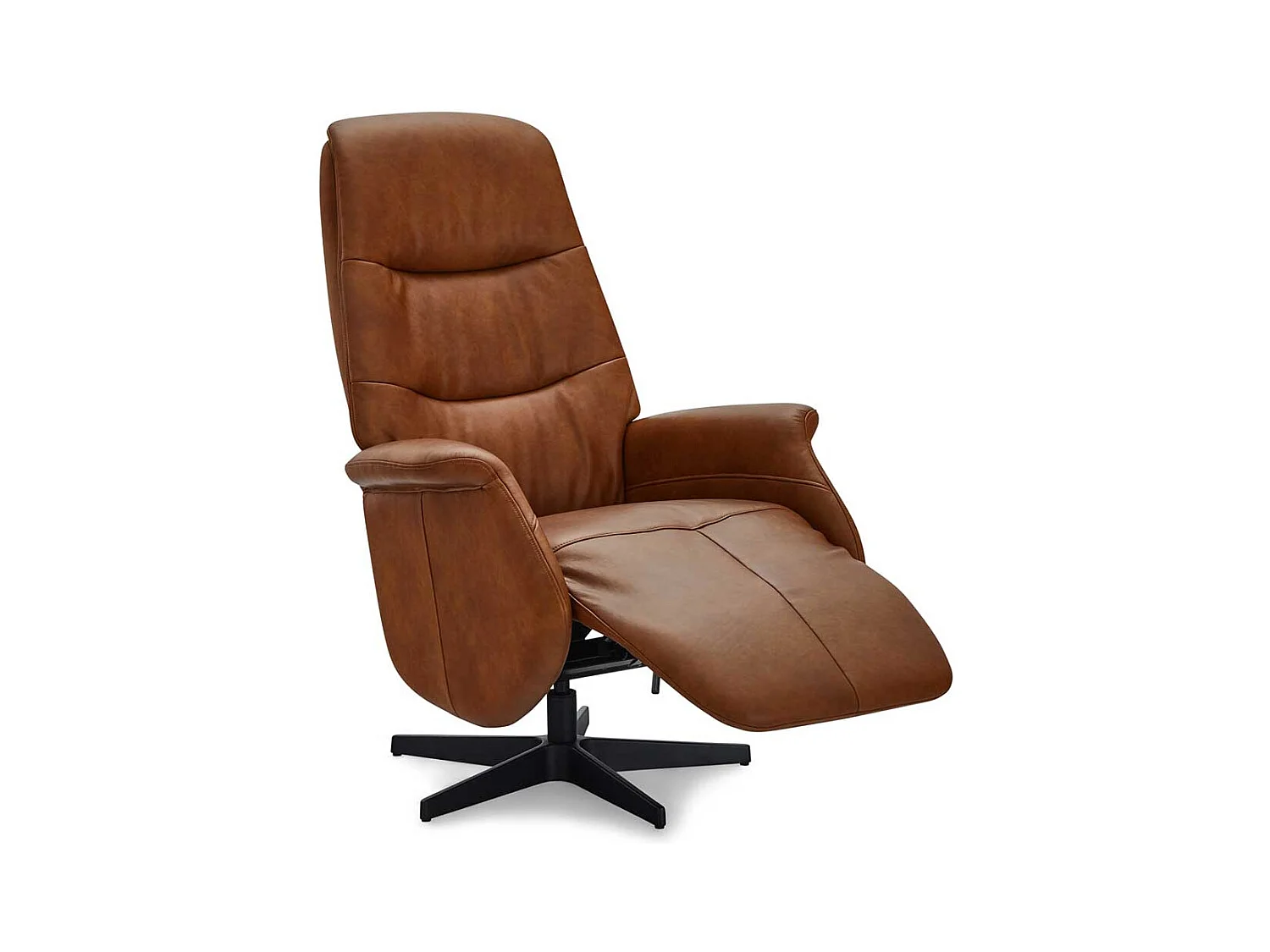 Relaxsessel Ledersessel mit hoher Rückenlehne und Sterngestell