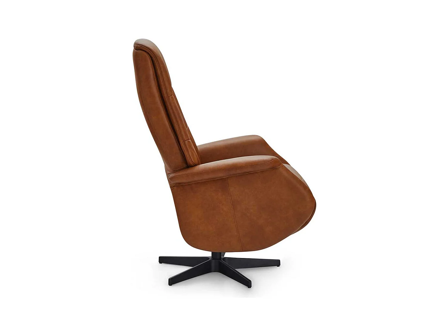 Relaxsessel Ledersessel mit hoher Rückenlehne und Sterngestell