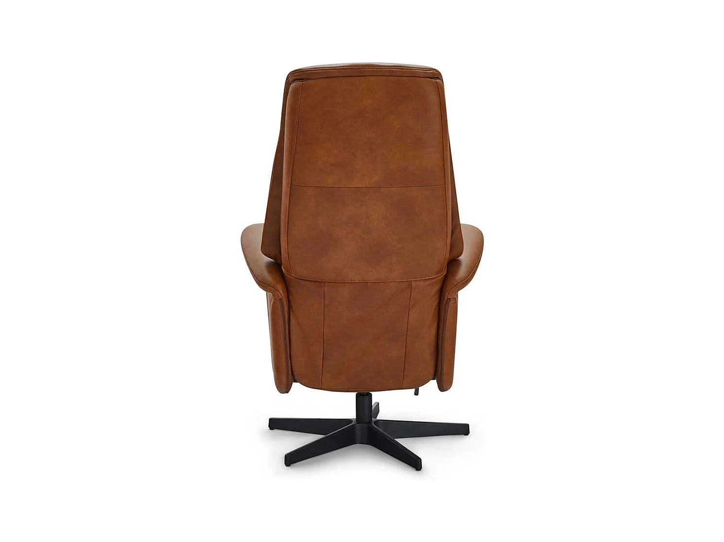 Relaxsessel Ledersessel mit hoher Rückenlehne und Sterngestell