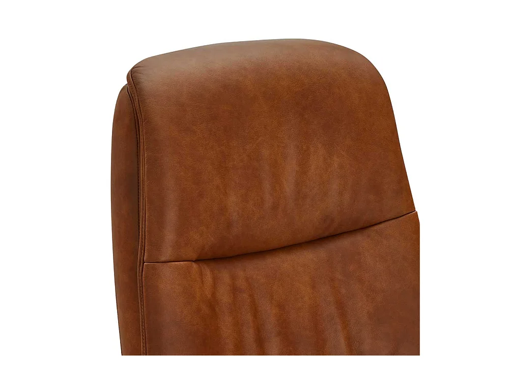 Relaxsessel Ledersessel mit hoher Rückenlehne und Sterngestell