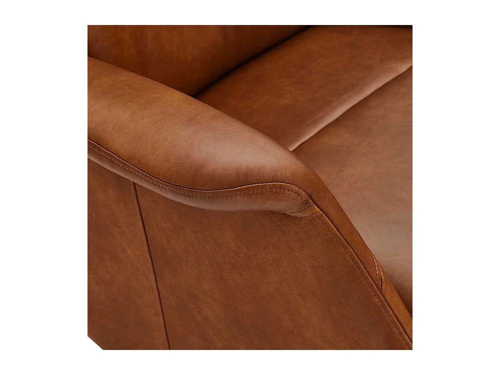 Relaxsessel Ledersessel mit hoher Rückenlehne und Sterngestell