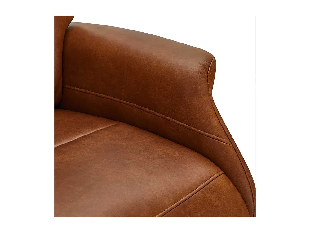 Relaxsessel Ledersessel mit hoher Rückenlehne und Sterngestell